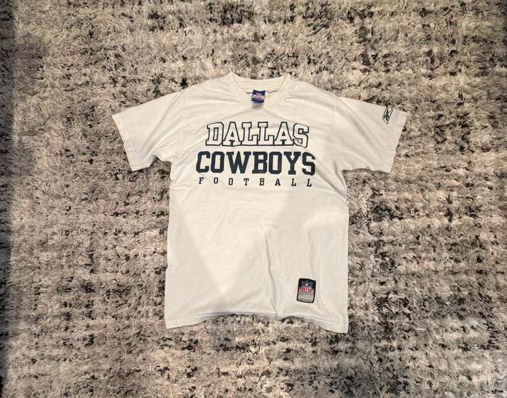 Reebok Dallas Cowboys T-Shirt Size S White NFL Team Apparel